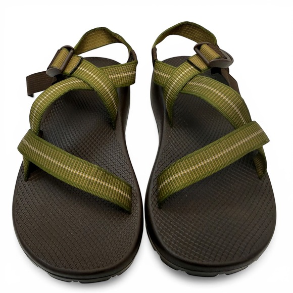 Chaco Z/1 Classic Mens Size 11 Sport Sandals Brown Olive Green Vibram Hiking - Picture 3 of 8